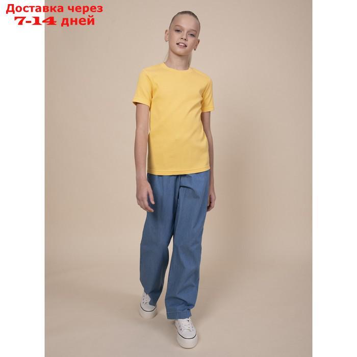 Футболка для девочек, рост 104 см, цвет жёлтый - фото 5 - id-p226875371