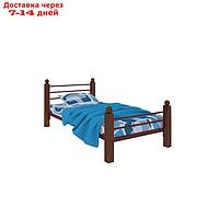 Кровать "Милана Мини Люкс Плюс", 800×2000 мм, металл, цвет коричневый