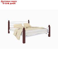 Кровать "Милана Люкс Плюс", 1200×2000 мм, металл, цвет белый