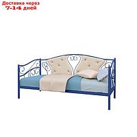 Кровать "Тахта Юлия", 800×2000 мм, металл, цвет синий