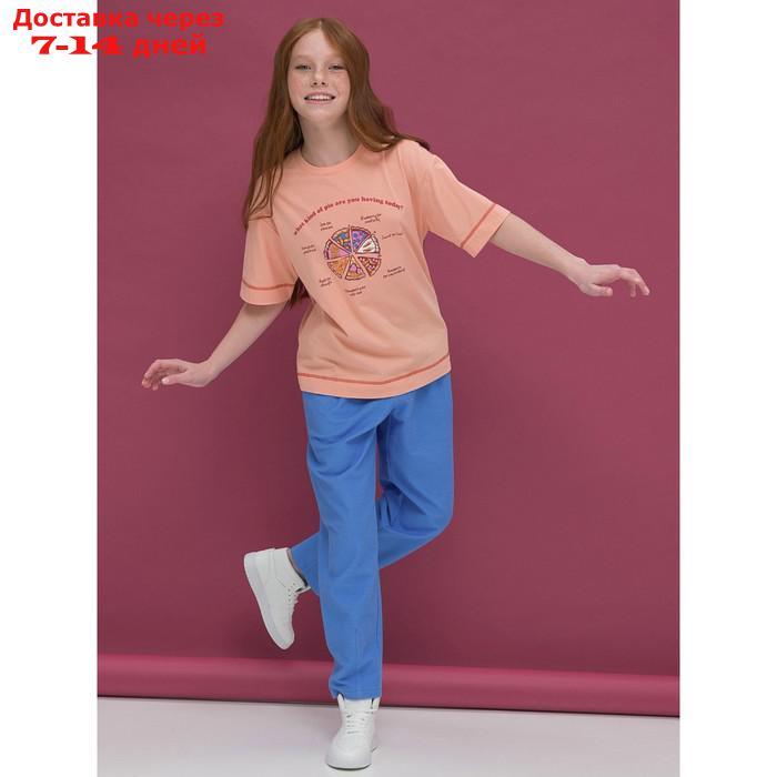 Брюки для девочек, рост 140 см, цвет джинс - фото 8 - id-p226872423