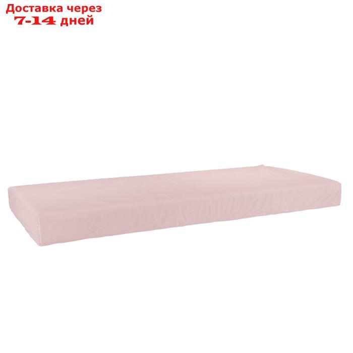 Кровать с подъемным механизмом Лея (Софа) 90х200 см, нежно-розовый (велюр)/галька (велюр) - фото 7 - id-p226872429