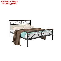 Кровать "Эсмиральда мягкая Плюс", 1600×2000 мм, металл, цвет чёрный