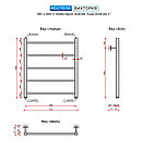 Полотенцесушитель Ростела Виктория 500 х 600 / 5 нижнее подключение 1" (черный), фото 2