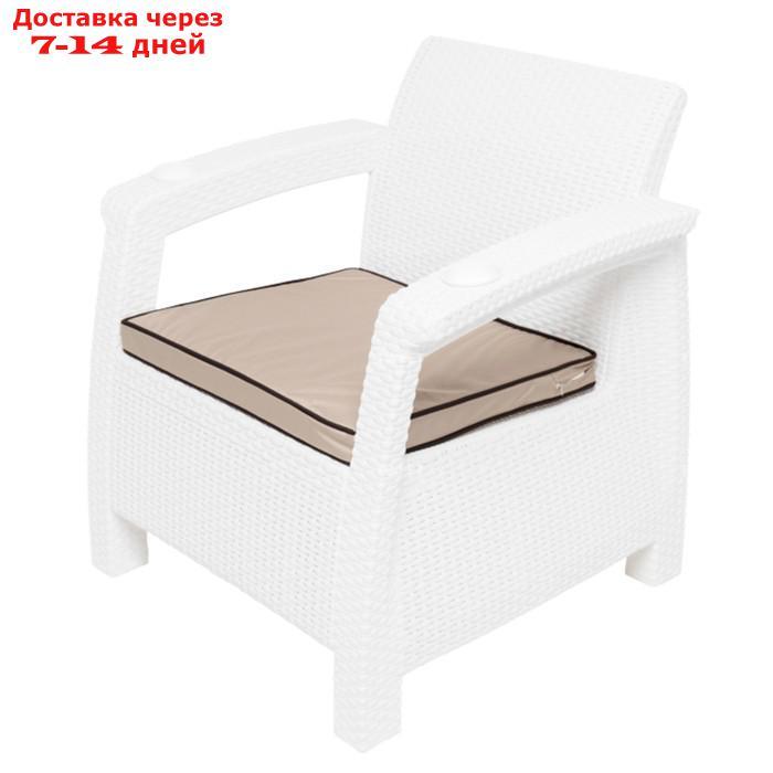 Комплект садовой мебели Tweet Terrace Set: 2х местный диван, 2 кресла, столик, цвет белый - фото 4 - id-p226907646