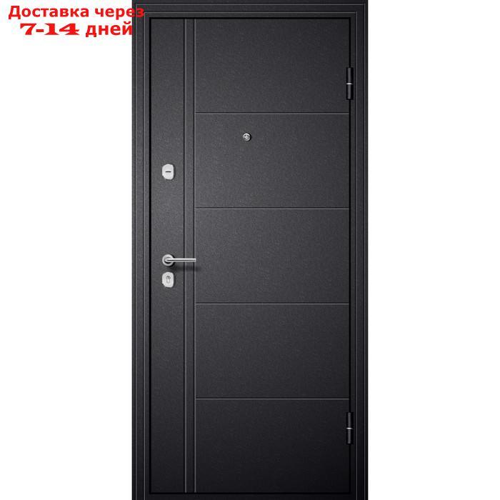 Входная дверь "М1", 960×2050 мм, левая, цвет чёрный шёлк / белый - фото 1 - id-p226904094