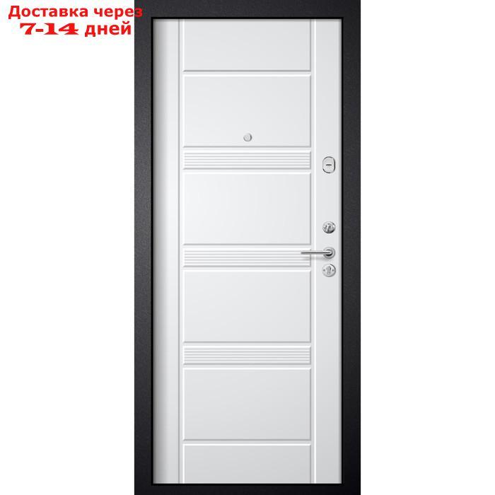 Входная дверь "М1", 960×2050 мм, левая, цвет чёрный шёлк / белый - фото 2 - id-p226904094