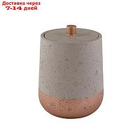 Емкость для хранения Axentia Concrete для ванной комнаты из серой керамики Ø 10 см