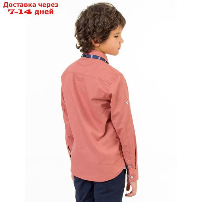 Сорочка верхняя для мальчиков Isee, рост 158-164 см, цвет терракотовый - фото 4 - id-p226872495
