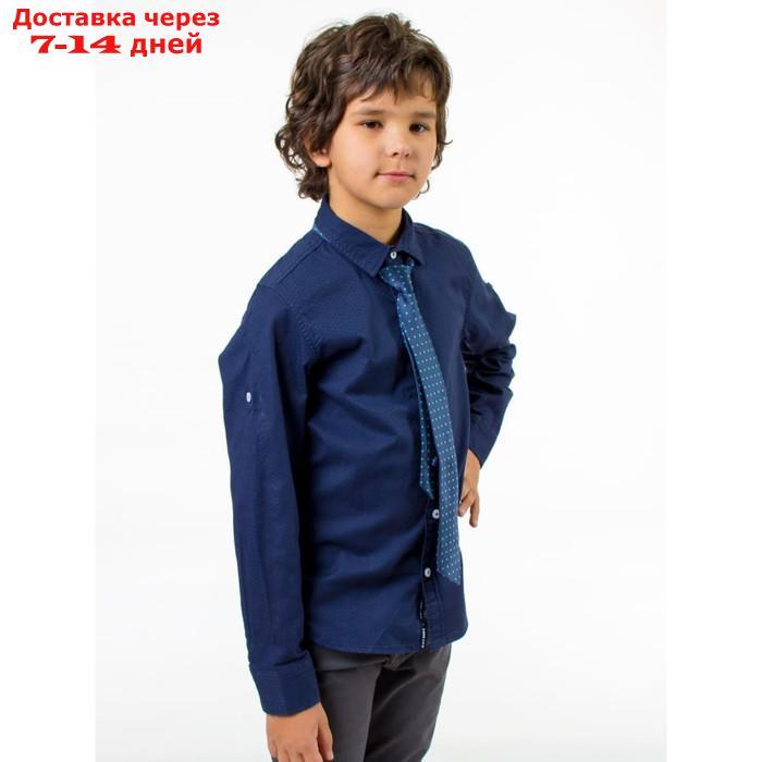 Сорочка верхняя для мальчиков Isee, рост 146-152 см, цвет тёмно-синий - фото 2 - id-p226872496