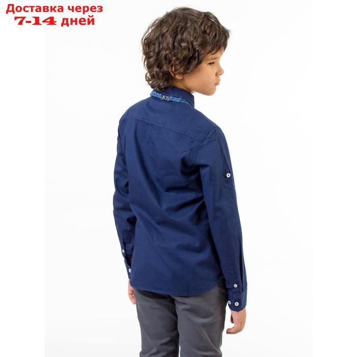 Сорочка верхняя для мальчиков Isee, рост 146-152 см, цвет тёмно-синий - фото 3 - id-p226872496