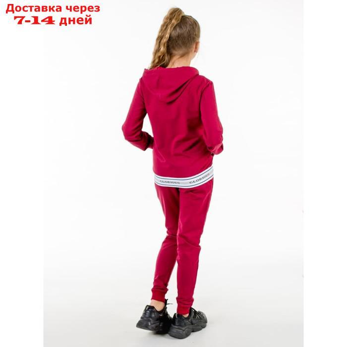 Костюм спортивный для девочек Isee, рост 128-134 см, цвет бордовый - фото 6 - id-p226872498