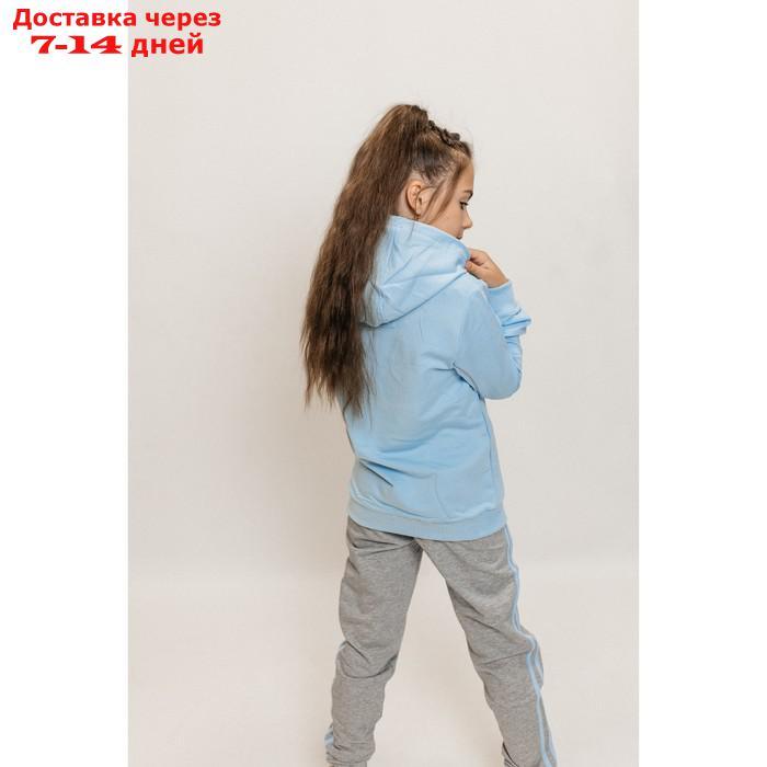 Костюм спортивный для девочек Isee, рост 134-140 см, цвет голубой, серый - фото 9 - id-p226872499