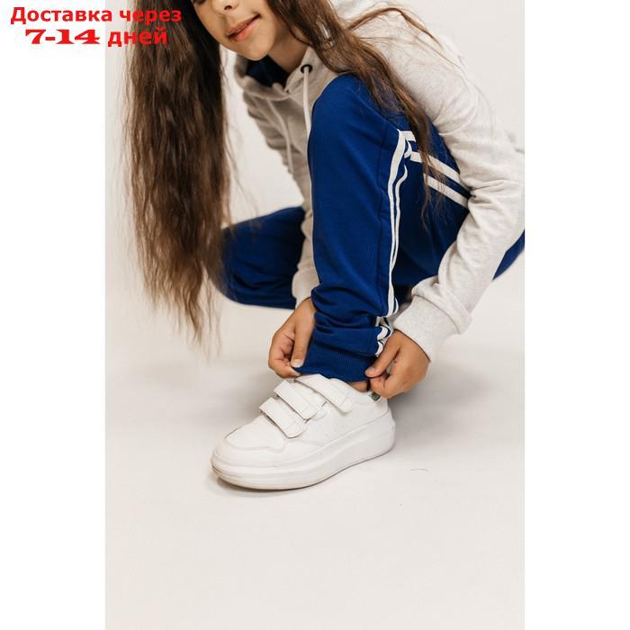 Костюм спортивный для девочек Isee, рост 146-152 см, цвет серый, синий - фото 9 - id-p226872500