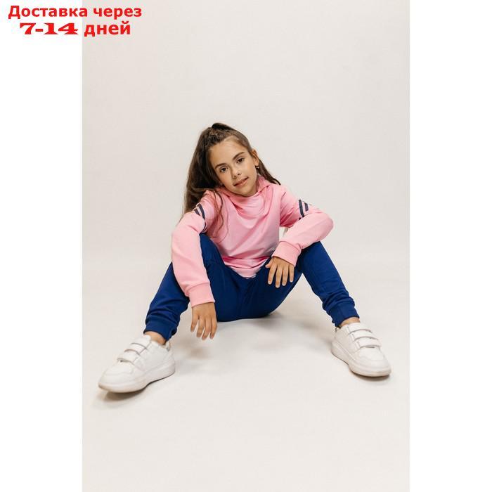 Костюм спортивный для девочек Isee, рост 128-134 см, цвет розовый, синий - фото 2 - id-p226872502