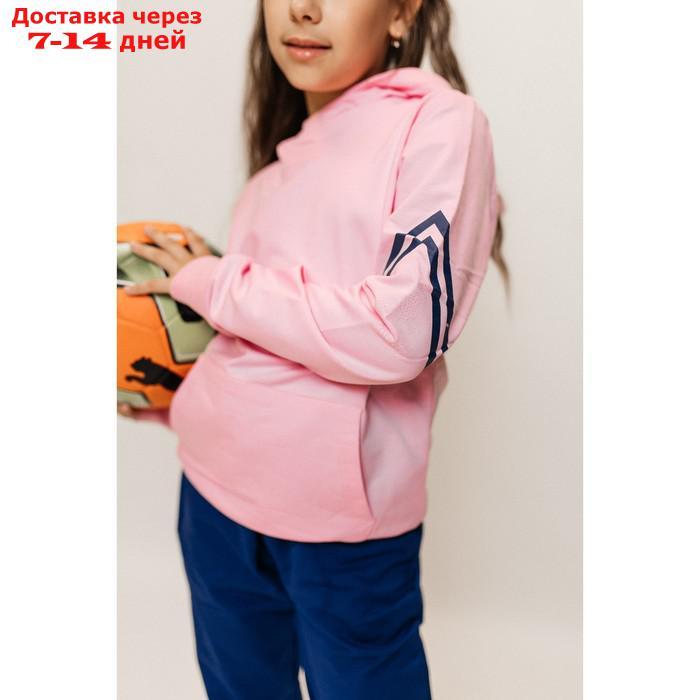 Костюм спортивный для девочек Isee, рост 128-134 см, цвет розовый, синий - фото 6 - id-p226872502