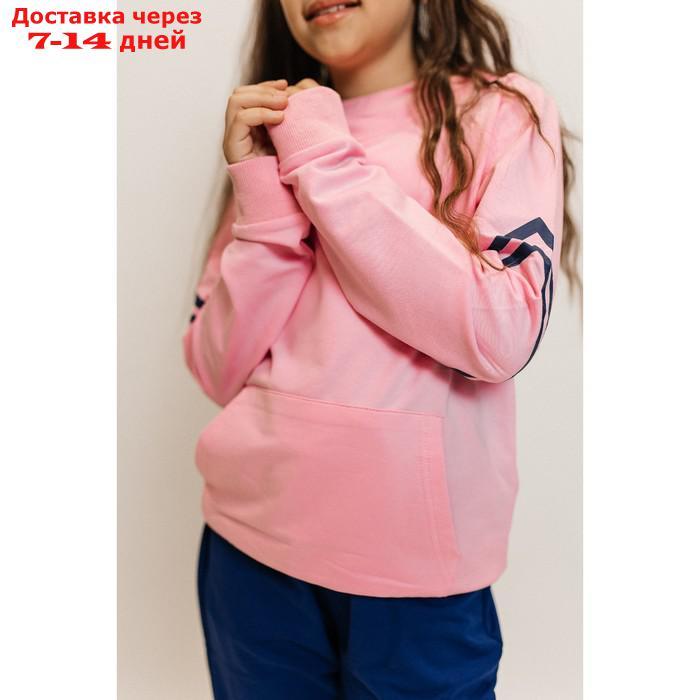 Костюм спортивный для девочек Isee, рост 128-134 см, цвет розовый, синий - фото 10 - id-p226872502