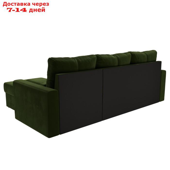 Угловой диван "Верона", правый угол, механизм дельфин, микровельвет, цвет зелёный - фото 9 - id-p226921973