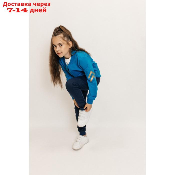 Костюм спортивный для девочек Isee, рост 146-152 см, цвет бирюзовый, синий - фото 5 - id-p226872504