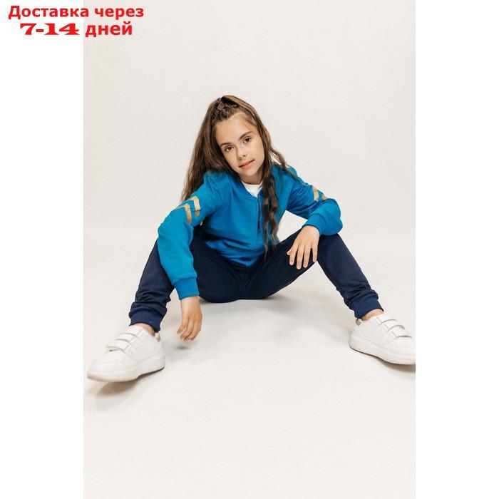 Костюм спортивный для девочек Isee, рост 146-152 см, цвет бирюзовый, синий - фото 8 - id-p226872504