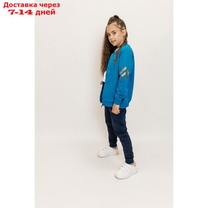Костюм спортивный для девочек Isee, рост 146-152 см, цвет бирюзовый, синий - фото 9 - id-p226872504