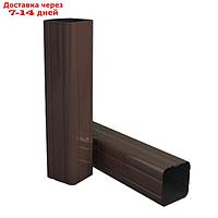 Столб 2,0м RAL 8017 (шоколад) 60х40х1,5мм без отв. под бетон цинк полимер. с заглушкой Г, шт 10251