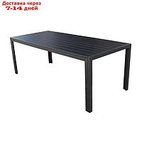 Стол прямоугольный "Поливуд", каркас черный, 90 х 205 х 74 см