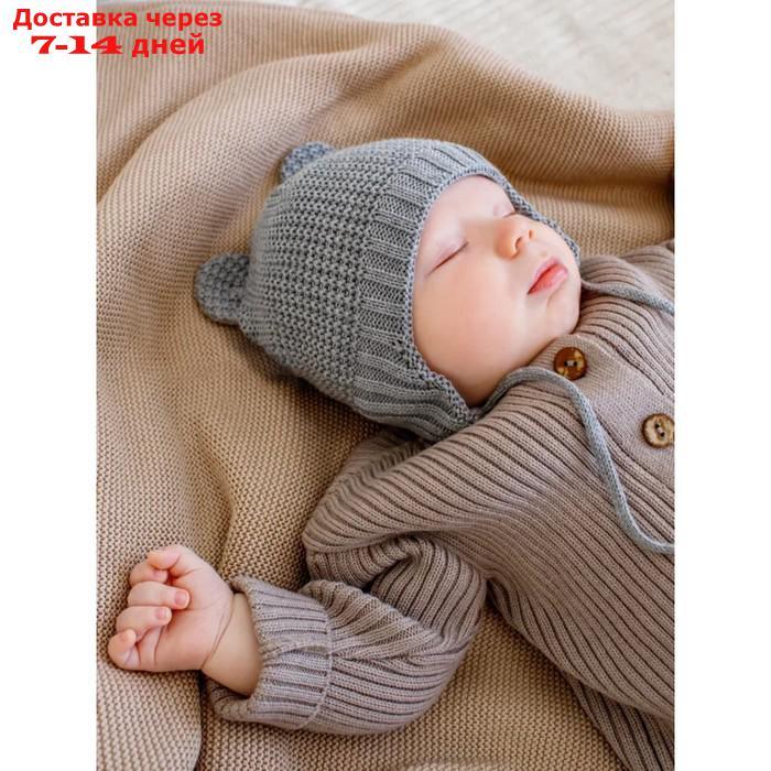 Шапка детская демисезонная, Pure Love Teddy, размер 42-44, цвет серый - фото 4 - id-p226896780