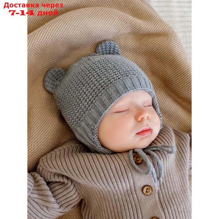 Шапка детская демисезонная, Pure Love Teddy, размер 40-42, цвет серый - фото 1 - id-p226896793