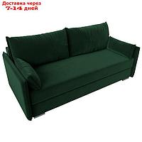Прямой диван "Сайгон", механизм еврокнижка, велюр, цвет зелёный