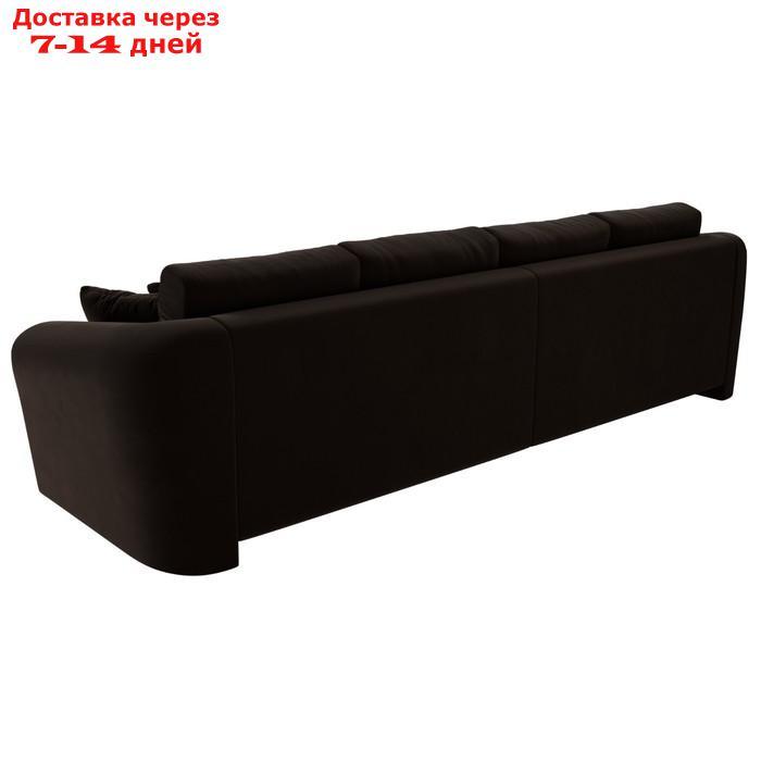 Прямой диван "Милтон", механизм еврокнижка, микровельвет, цвет коричневый - фото 9 - id-p226922017