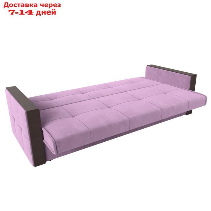 Прямой диван "Валенсия", механизм книжка, микровельвет, цвет сиреневый - фото 7 - id-p226922025