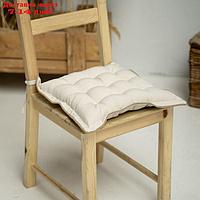 Подушка на стул "Ибица", размер 40х40 см, цвет кремовый