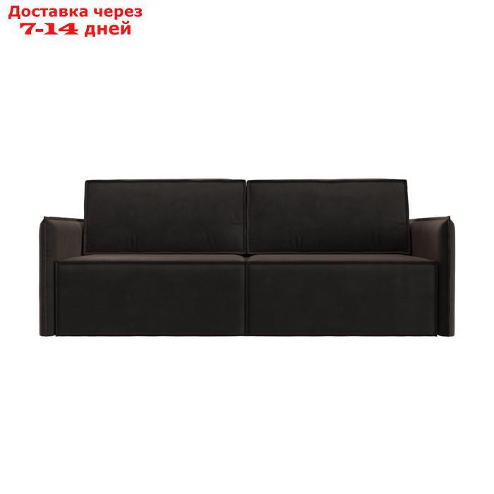 Прямой диван "Либерти", механизм еврокнижка, велюр, цвет коричневый - фото 1 - id-p226922044