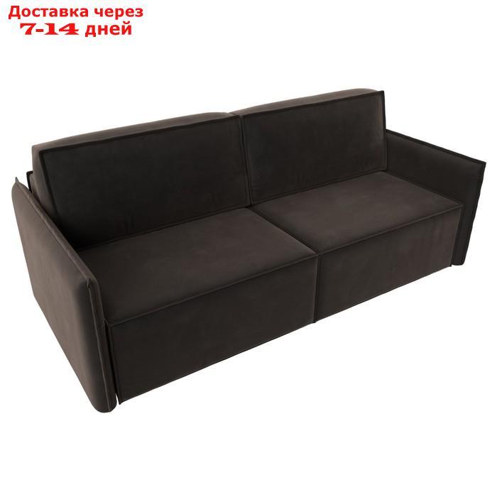 Прямой диван "Либерти", механизм еврокнижка, велюр, цвет коричневый - фото 8 - id-p226922044