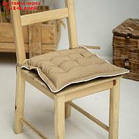 Подушка на стул "Ибица", размер 40х40 см, цвет горчичный