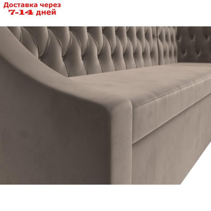 Кухонный диван "Мерлин", правый угол, механизм дельфин, велюр, цвет коричневый - фото 4 - id-p226922061