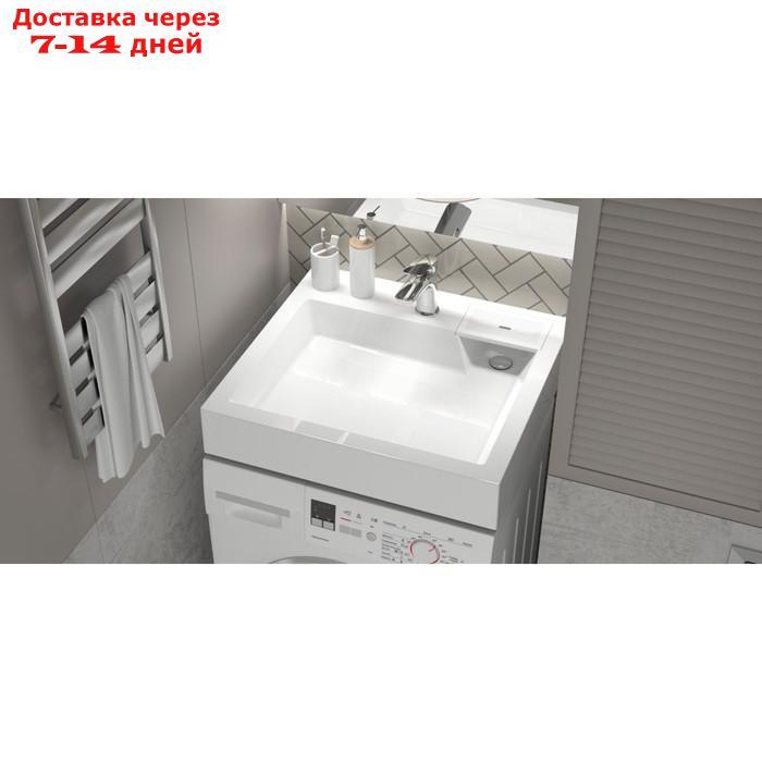 Раковина MARRBAXX "Энигма" V62D1, над стиральной машиной, с кронштейнами, с сифоном - фото 2 - id-p226904280