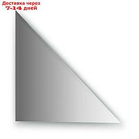 Зеркальная плитка с фацетом 15 мм, треугольник 50 х 50 см, серебро Evoform