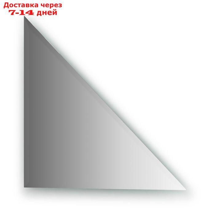 Зеркальная плитка с фацетом 15 мм, треугольник 50 х 50 см, серебро Evoform - фото 1 - id-p226929741