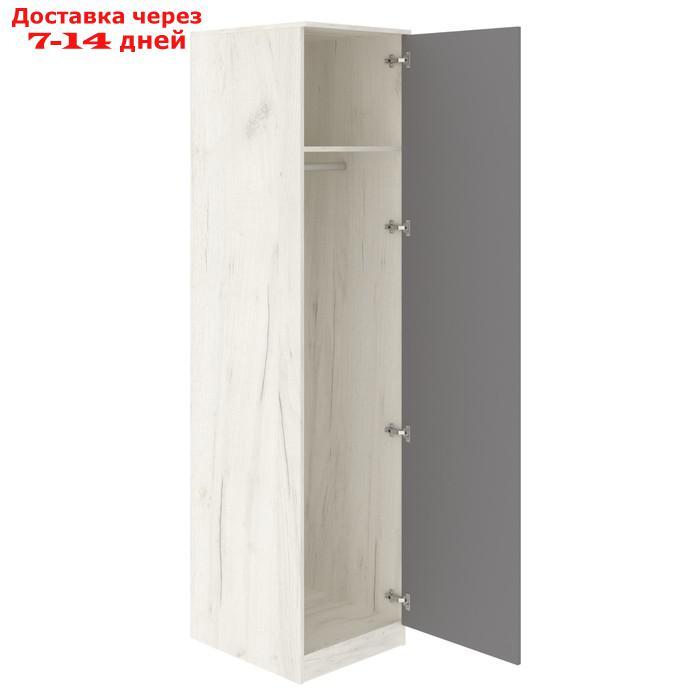 Шкаф-пенал "Люсси", 504×588×2120 мм, 1 дверь, цвет дуб крафт белый / шифер серый - фото 3 - id-p226920410