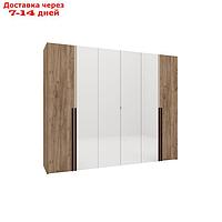 Шкаф для одежды 6-створчатый "Кара 7", 2700×598×2205 мм, цвет дуб табачный craft / велюр
