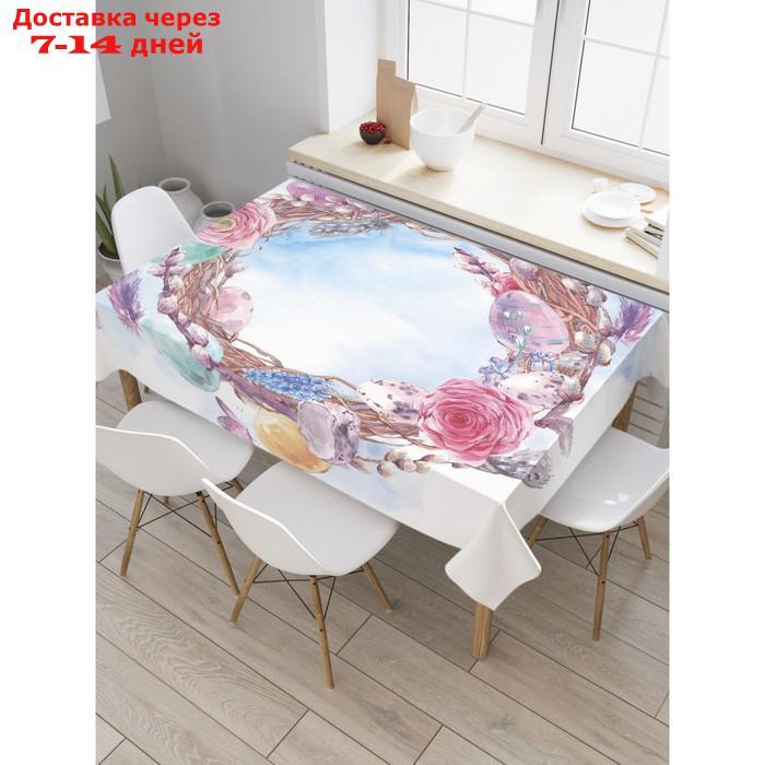Скатерть на стол с рисунком "Пасхальный венок", размер 145x180 см - фото 1 - id-p226908116