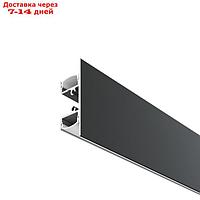 Алюминиевый профиль накладной Led Strip ALM-1848-B-2M, 200х4,83х1,8 см, цвет чёрный