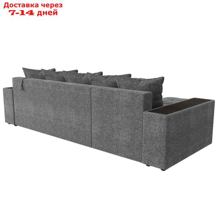 Угловой диван "Дубай", левый угол, механизм еврокнижка, рогожка, цвет серый - фото 7 - id-p226922103
