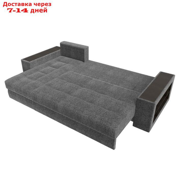 Угловой диван "Дубай", левый угол, механизм еврокнижка, рогожка, цвет серый - фото 10 - id-p226922103
