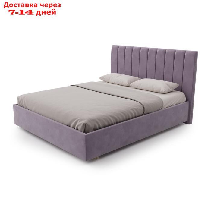 Кровать "Алькасар" без ПМ, 140×210 см, премиум велюр, цвет бутоны вишни - фото 1 - id-p226920427