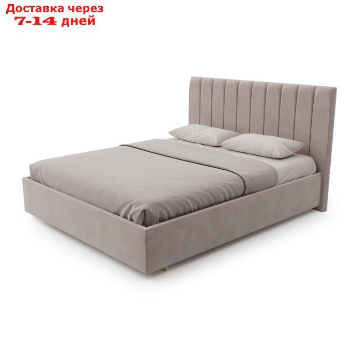 Кровать "Алькасар" без ПМ, 160×190 см, премиум велюр, цвет песчаный бриз - фото 1 - id-p226920689