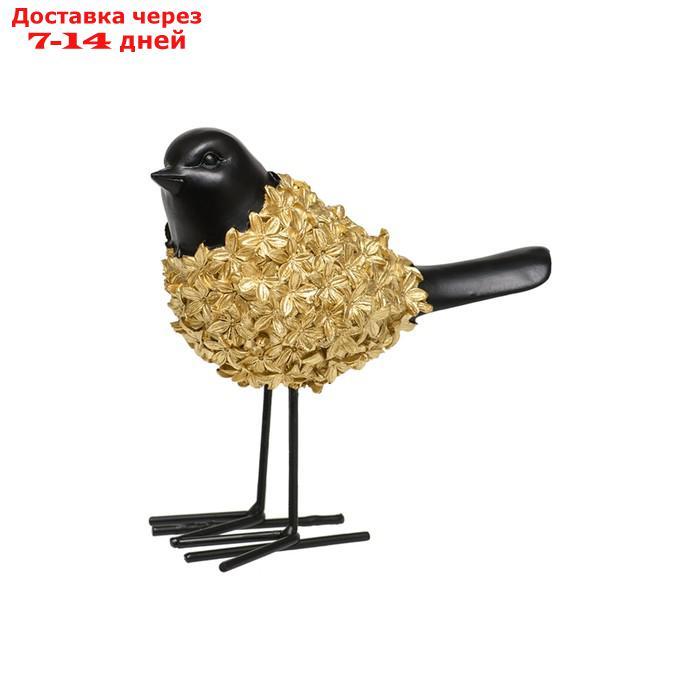 Декоративная "Птица", 160×80×150 мм, цвет золотой / чёрный - фото 1 - id-p226923863