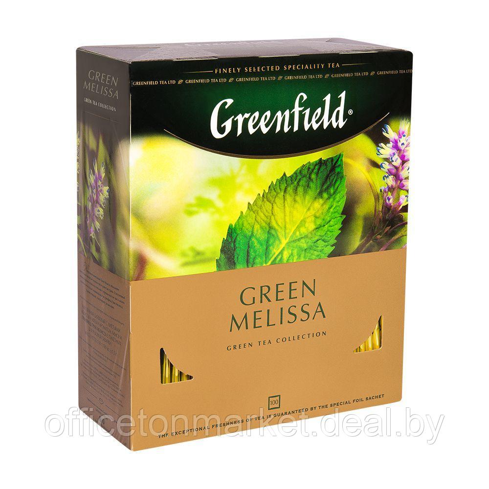 Чай "Greenfield" Green Melissa, 100 пакетиковx2 г, зеленый - фото 1 - id-p141655583